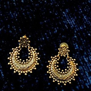 Bronze color earrings- Indian jewelry